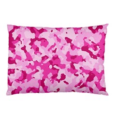 Standard Pink Camouflage Army Military Girl Funny Pattern Pillow Case (two Sides) by snek