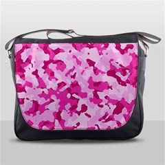 Standard Pink Camouflage Army Military Girl Funny Pattern Messenger Bag by snek