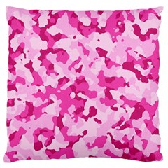 Standard Pink Camouflage Army Military Girl Funny Pattern Large Cushion Case (one Side) by snek