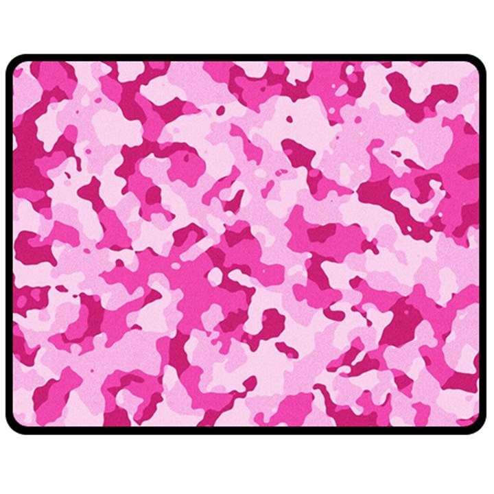 Standard Pink Camouflage Army Military Girl funny pattern Double Sided Fleece Blanket (Medium) 