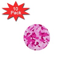 Standard Pink Camouflage Army Military Girl 1  Mini Buttons (10 Pack)  by snek