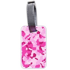 Standard Pink Camouflage Army Military Girl Luggage Tags (two Sides) by snek