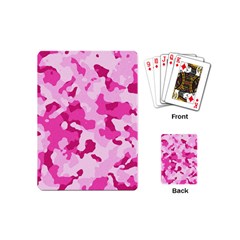 Standard Pink Camouflage Army Military Girl Playing Cards (mini) by snek