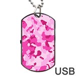 Standard Pink Camouflage Army Military Girl Dog Tag USB Flash (One Side) Front