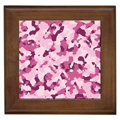 Standard Violet Pink Camouflage Army Military Girl Framed Tiles by snek