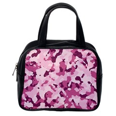 Standard Violet Pink Camouflage Army Military Girl Classic Handbag (one Side) by snek