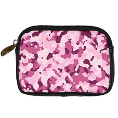 Standard Violet Pink Camouflage Army Military Girl Digital Camera Leather Case by snek