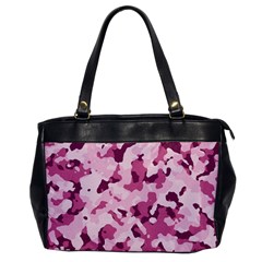 Standard Violet Pink Camouflage Army Military Girl Oversize Office Handbag by snek