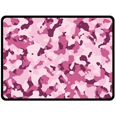 Standard Violet Pink Camouflage Army Military Girl Fleece Blanket (large)  by snek