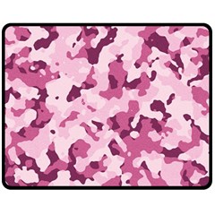 Standard Violet Pink Camouflage Army Military Girl Fleece Blanket (medium)  by snek