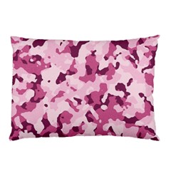 Standard Violet Pink Camouflage Army Military Girl Pillow Case (two Sides) by snek