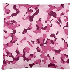 Standard Violet Pink Camouflage Army Military Girl Large Cushion Case (one Side) by snek