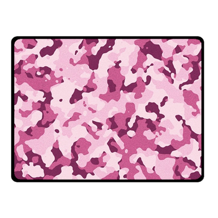 Standard Violet Pink Camouflage Army Military Girl Double Sided Fleece Blanket (Small) 