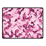 Standard Violet Pink Camouflage Army Military Girl Double Sided Fleece Blanket (Small)  45 x34  Blanket Back