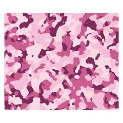 Standard Violet Pink Camouflage Army Military Girl Double Sided Flano Blanket (small)  by snek