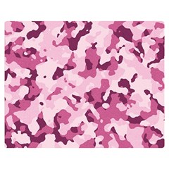 Standard Violet Pink Camouflage Army Military Girl Double Sided Flano Blanket (medium)  by snek