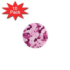 Standard Violet Pink Camouflage Army Military Girl 1  Mini Magnet (10 Pack)  by snek