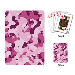 Standard Violet Pink Camouflage Army Military Girl Playing Cards Single Design by snek