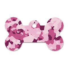 Standard Violet Pink Camouflage Army Military Girl Dog Tag Bone (two Sides) by snek