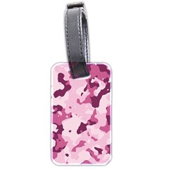 Standard Violet Pink Camouflage Army Military Girl Luggage Tags (two Sides) by snek