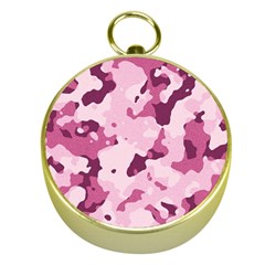 Standard Violet Pink Camouflage Army Military Girl Gold Compasses by snek