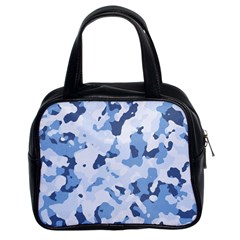 Standard Light Blue Camouflage Army Military Classic Handbag (two Sides) by snek