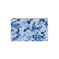 Standard Light Blue Camouflage Army Military Cosmetic Bag (small) by snek