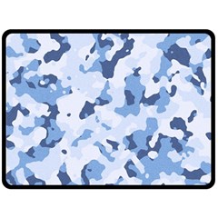 Standard Light Blue Camouflage Army Military Fleece Blanket (large)  by snek