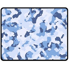 Standard Light Blue Camouflage Army Military Fleece Blanket (medium)  by snek