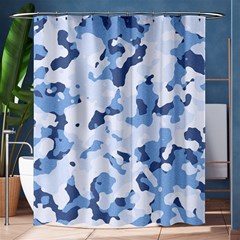 Standard Light Blue Camouflage Army Military Shower Curtain 60  X 72  (medium)  by snek