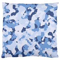 Standard Light Blue Camouflage Army Military Large Cushion Case (one Side) by snek