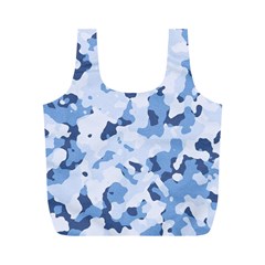 Standard Light Blue Camouflage Army Military Full Print Recycle Bag (m) by snek