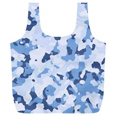 Standard Light Blue Camouflage Army Military Full Print Recycle Bag (xl) by snek