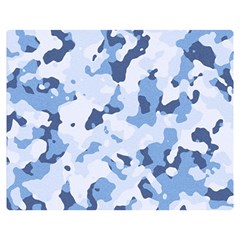 Standard Light Blue Camouflage Army Military Double Sided Flano Blanket (medium)  by snek