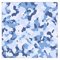 Standard Light Blue Camouflage Army Military Large Satin Scarf (square) by snek