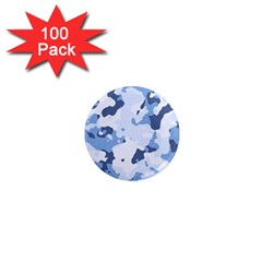 Standard Light Blue Camouflage Army Military 1  Mini Magnets (100 Pack)  by snek