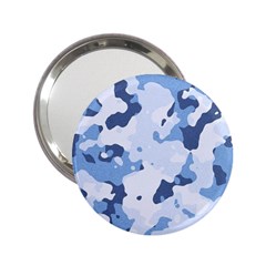 Standard Light Blue Camouflage Army Military 2 25  Handbag Mirrors by snek