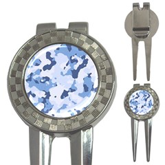 Standard Light Blue Camouflage Army Military 3-in-1 Golf Divots by snek