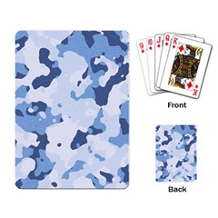 Standard Light Blue Camouflage Army Military Playing Cards Single Design by snek