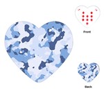 Standard light blue Camouflage Army Military Playing Cards (Heart) Front