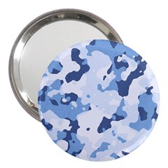 Standard Light Blue Camouflage Army Military 3  Handbag Mirrors by snek