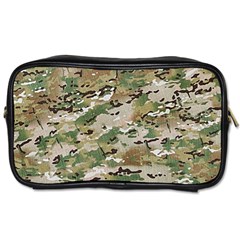 Wood Camouflage Military Army Green Khaki Pattern Toiletries Bag (one Side) by snek