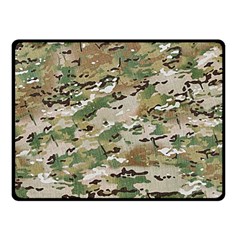 Wood Camouflage Military Army Green Khaki Pattern Fleece Blanket (small) by snek