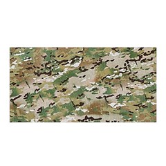 Wood Camouflage Military Army Green Khaki Pattern Satin Wrap by snek