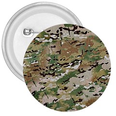 Wood Camouflage Military Army Green Khaki Pattern 3  Buttons by snek