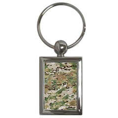 Wood Camouflage Military Army Green Khaki Pattern Key Chains (rectangle)  by snek