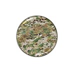 Wood camouflage military army green khaki pattern Hat Clip Ball Marker Front