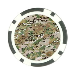 Wood Camouflage Military Army Green Khaki Pattern Poker Chip Card Guard (10 Pack) by snek