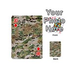 Wood camouflage military army green khaki pattern Playing Cards 54 (Mini) Front - Diamond10