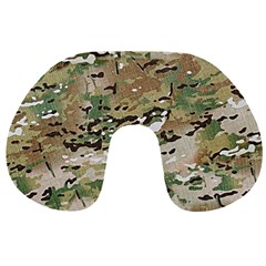 Wood Camouflage Military Army Green Khaki Pattern Travel Neck Pillows by snek